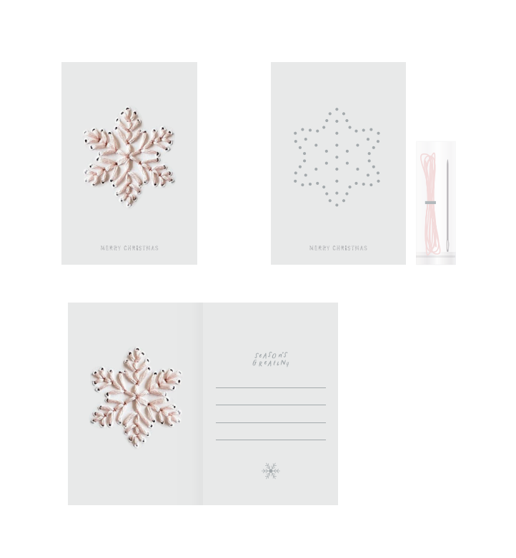 Woven Snowflake Greeting Card XMAS TY-0053